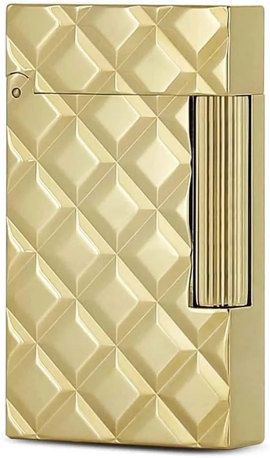 Briquet Ligne 2 Slim Quilted 017082 S.T. Dupont, Palladium, Plaqué Or