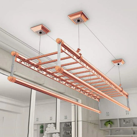 Linge de Plafond Étendoir à, Corde à Linge à 4 Barres, Solution Gain de Place pour Le séchage du Linge à l'intérieur
