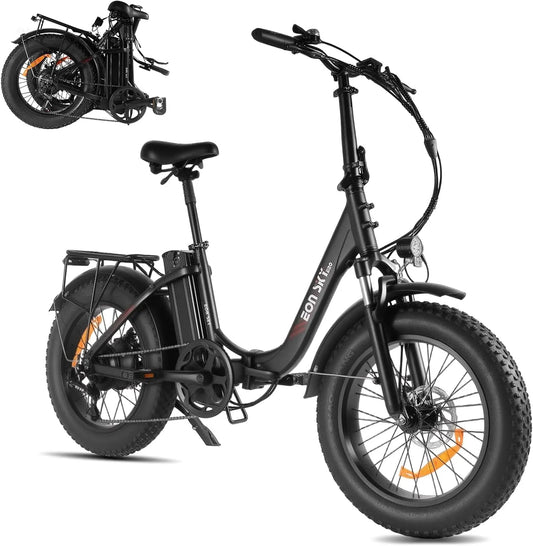 Vélo électrique, 7 niveaux de vitesse, Pliable 20 Pouces Fatbike, Moteur 250W, 7 niveaux de vitesse, VTT avec Batterie 48V 15.6Ah