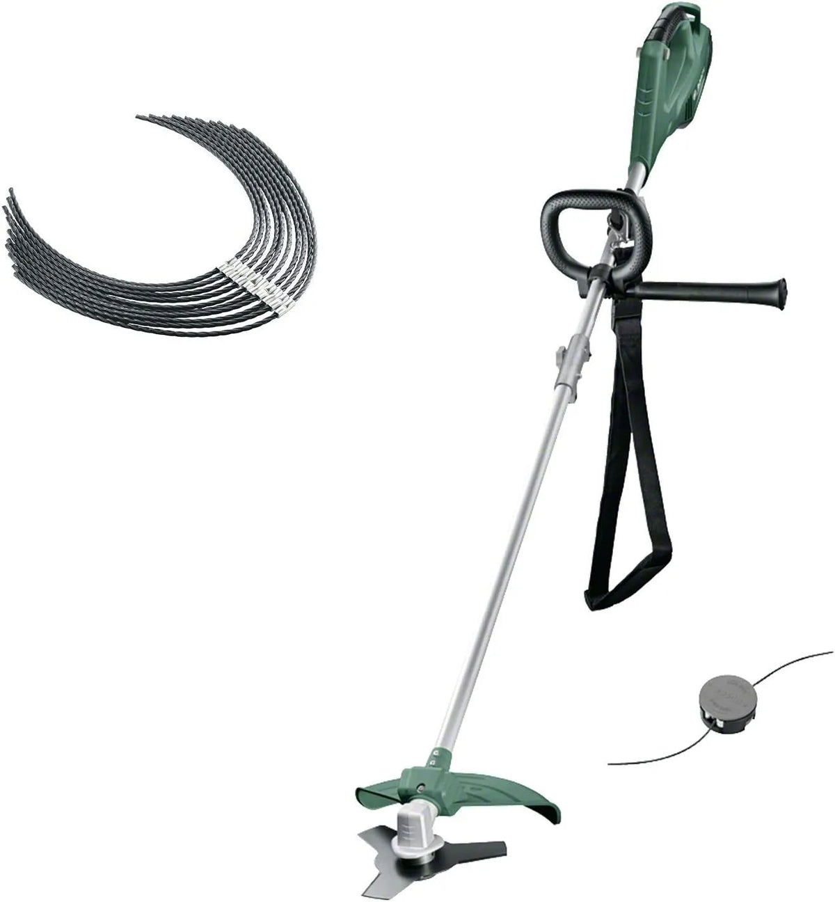 Bosch débroussailleuse AFS 23, avec Lame à 3 Dents, + Fil Ultra-résistant, poignée supplémentaire, 37, 1000W, 3 Fils de Coupe, Capot de Protection