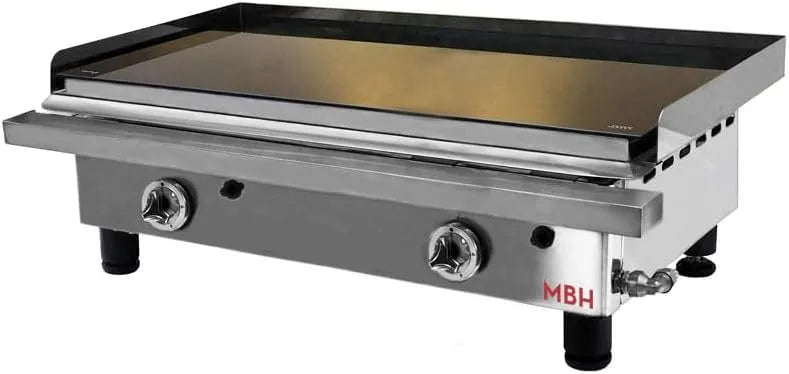 Plaque de cuisson, Plancha vitrocéramique à gaz professionnelle 80 cm pour la restauration. à snacker VITROGAZ pour bar, MBH, restaurant.