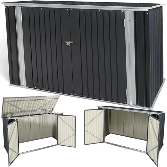 Abri de jardin, dimensions 210 x 130 x 105 cm, C métallique vélos, Outils