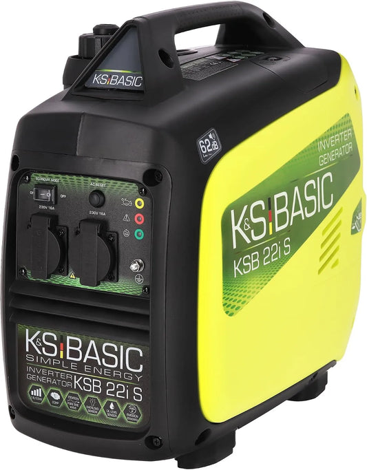 Générateur électrique 22i, tension 230 V, à essence léger EURO V, boîtier d'isolation acoustique, Inverter KSB S 2000 W Conversion électronique