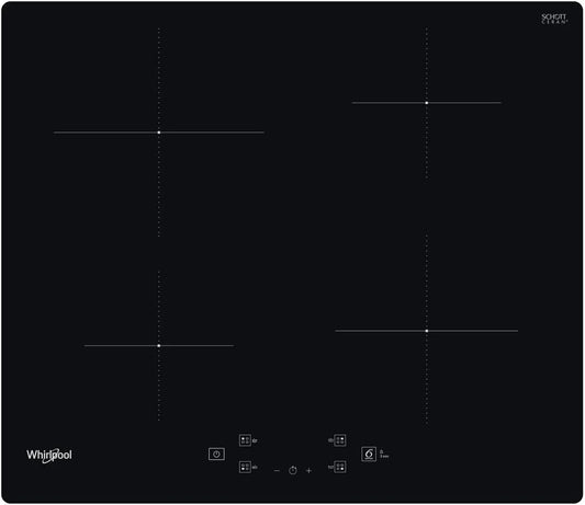 Whirlpool plaque de cuisson Q2160, 59 cm avec zone à induction 4 zone, WS NE finition noire Intégré, placement