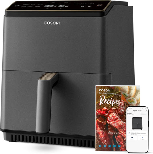 Fryer DUAL BLAZE 6.4L Easy Fryer COSORI Air, Avec Chauffage par le haut et le bas,11-EN-1 Friteuse, Sans Huile Parfect pour le Régime Hyperprotéiné