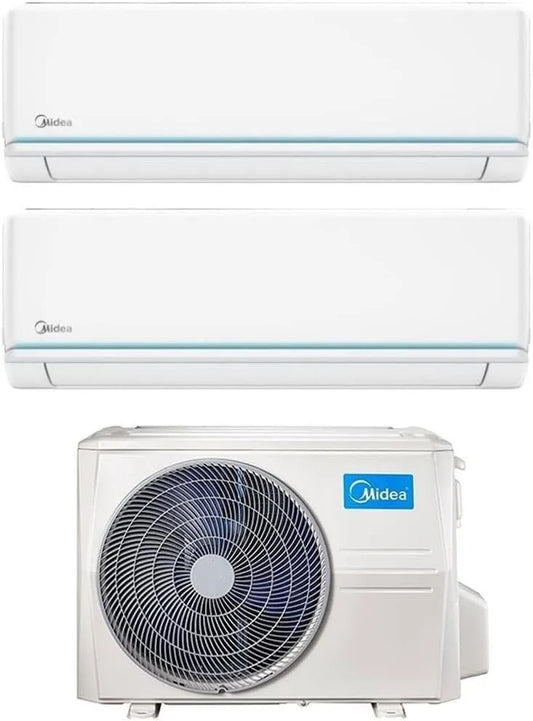 Midea climatiseur M2OE-18HFN8, modèle R32, double 12+12 DC Inverter R32 A++A+ Ligne 2023 WI FI incluse avec unité extérieure