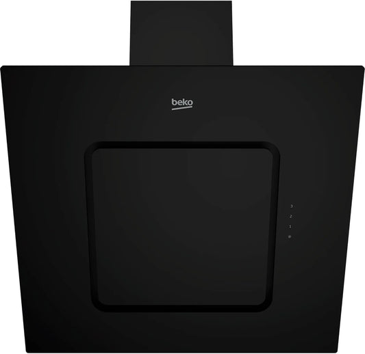 Beko hotte aspirante HCA62540B, Hotte decorative murale, largeur 60 cm, en m3/h, 537, 71, Pan incliné, Débit d'air maximum, en dBA