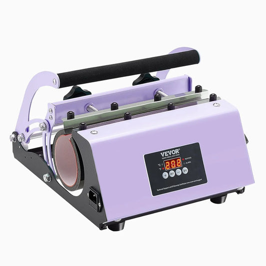 Vevor Presse à Chaud pour Tasses 32,5-89 cL, Presse pour l'Impression de Tasse 75-87 mm de Diamètre, pour Transférer Images sur Mug Gobelet, Violet