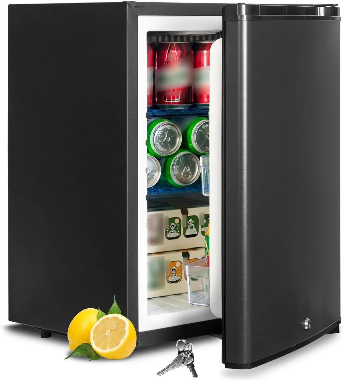 Four, capacité 40L, Smad Frigo 12V 220V Camping Car, Frigo Caravane avec Serrure, finition noire, pour Van Voiture Camion Fourgon Bureau Studio Hôtel