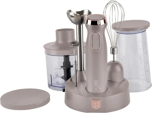 Mixeur BH-9562 Berlinger Haus, plongeant avec accessoires Taupe Collection