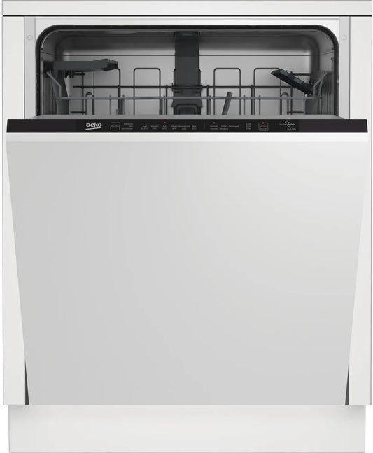 Beko lave-vaisselle BDIN16420, 14 couverts, à intégration totale, panier à couverts coulissant, ressort de porte auto-ajustable