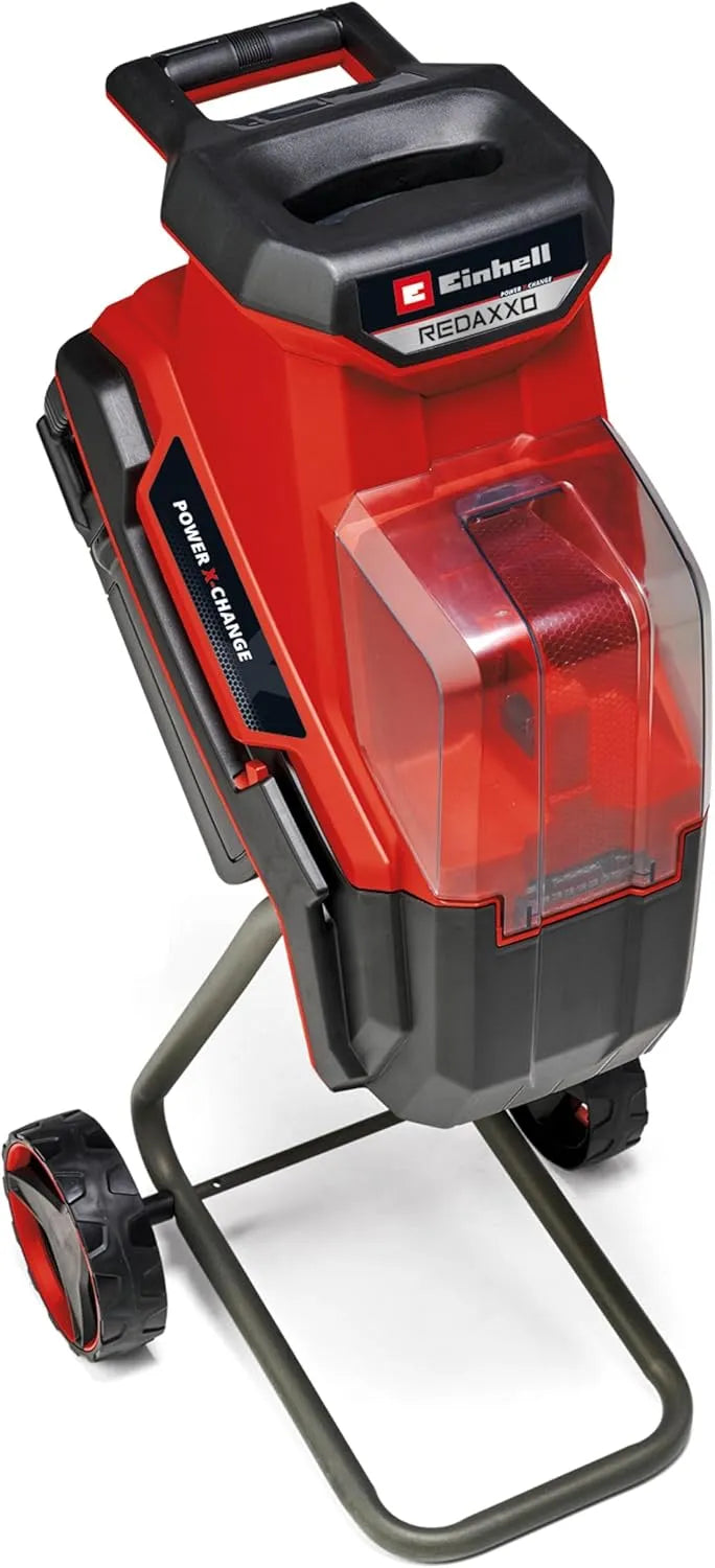 Einhell, sac collecteur 55 L, tension 36V, Broyeur de végétaux sans fil REDAXXO 36/25 Solo Power X-Change, Livré sans Batterie ni Chargeur