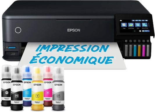 Imprimante ET-8550, photo A3+ EcoTank avec réservoir d'encre et Wi-Fi