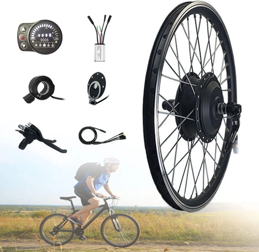 Vélo électrique 700C TK-LED900S Kit de, Conversion de 36 V 250 W Roue Avant 20', 24', 26', 27,5', 28', 29', Roue Avant étanche E-Bike avec écran