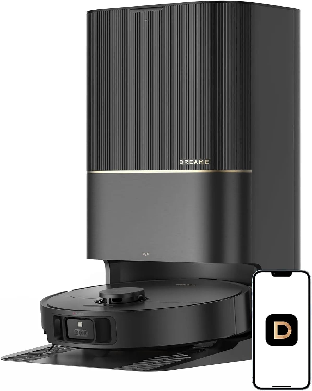 Dreame aspirateur robot X40, Ultra avec Balai Amovible et relevable, Brosse latérale, Auto-Vide, Aspiration de 12 000 Pa, Nettoyage étendu