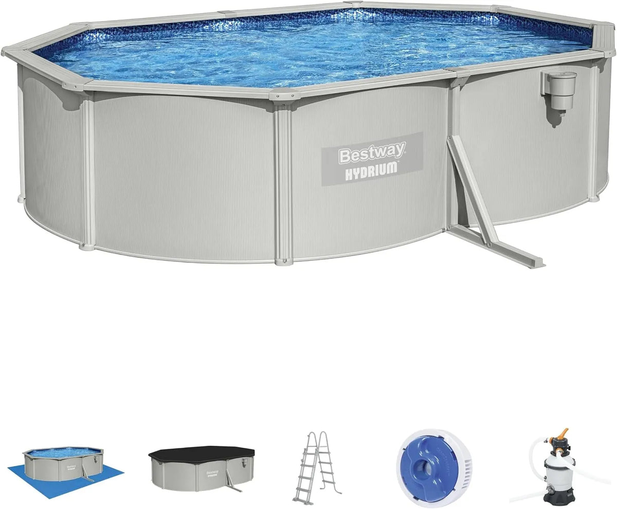 Bestway, Piscine Acier Hors Sol Ovale Hydrium 500 x 360 x 120 cm
