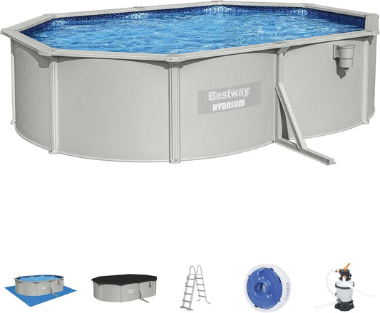 Bestway, Piscine Acier Hors Sol Ovale Hydrium 500 x 360 x 120 cm